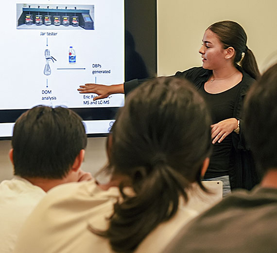  Scott Campbell, physics, mathematics & computer science major, throwing pottery.